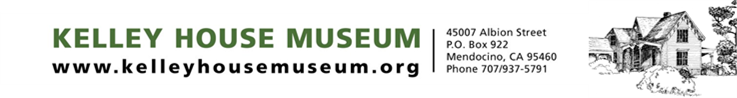 Kelley House Museum ~ Mendocino CA logo