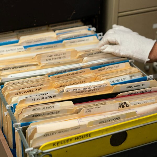 file drawers @ kelley house museum mendocino california
