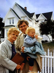 Angela Lansbury's character in Murder, She Wrote with Grover and son