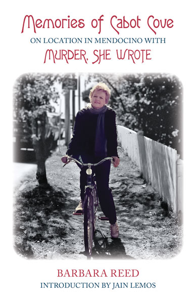 Angela Lansbury riding a bike