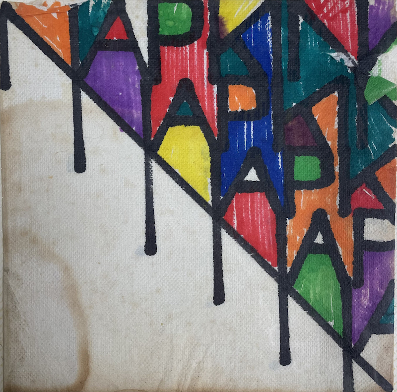 Colorfully decorated artistic napkin