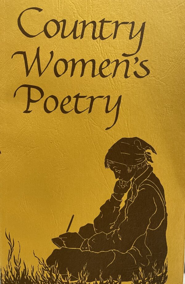 County Women’s Poetry book cover, depicting woman sitting on ground writing