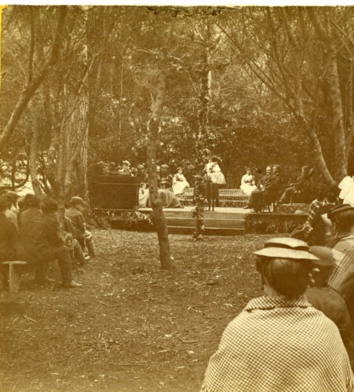 Audience watching a celebration on a stage