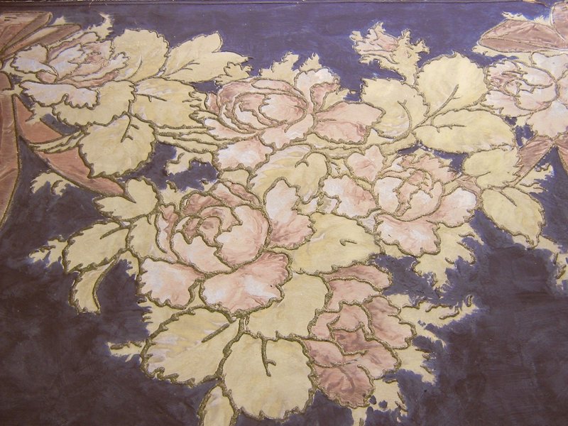 Historic floral wallpaper