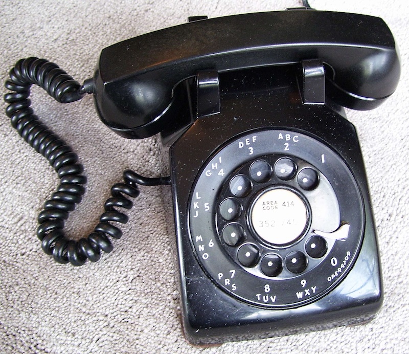 Black Rotary Telephone