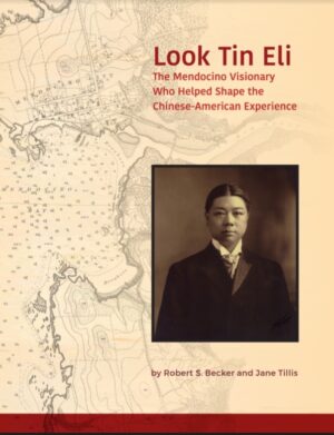 Book cover with a studio portrait of an Asian man on a map background