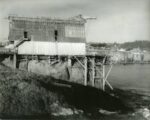 Loading Shed at the Mendocino Shipping Point, c. 1950. It was dismantled in 1951.